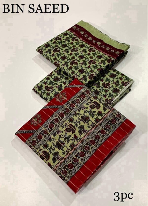 IMG-20250110-WA0036 Bin Saeed 💯 Original 3pcs Printed Khaddar Collection