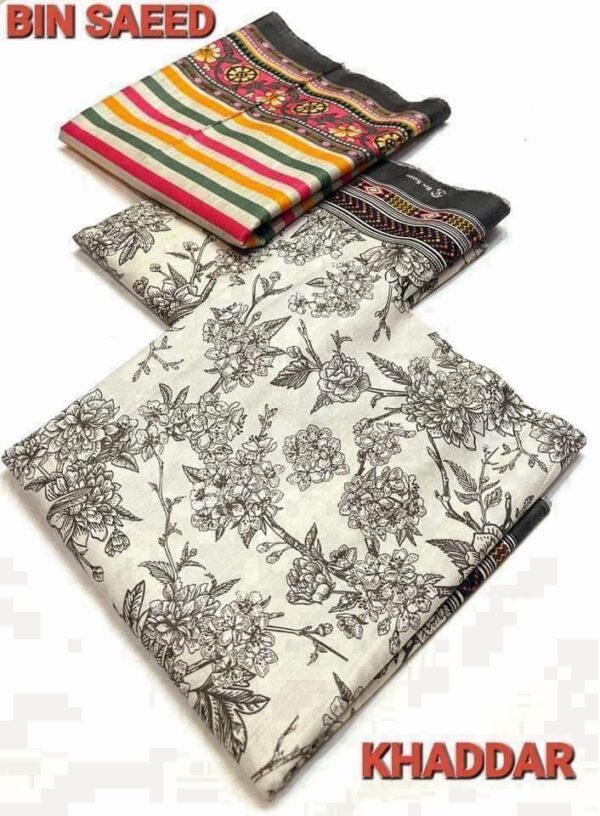 IMG-20250110-WA0072 Bin Saeed 💯 Original 3pcs Printed Khaddar Collection