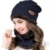 Beanie Wool Cap with Neck