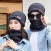Beanie Wool Cap with Neck