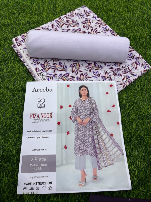 IMG-20250207-WA0007 Areeba by Fiza NOOR : Lawn 2PCS
