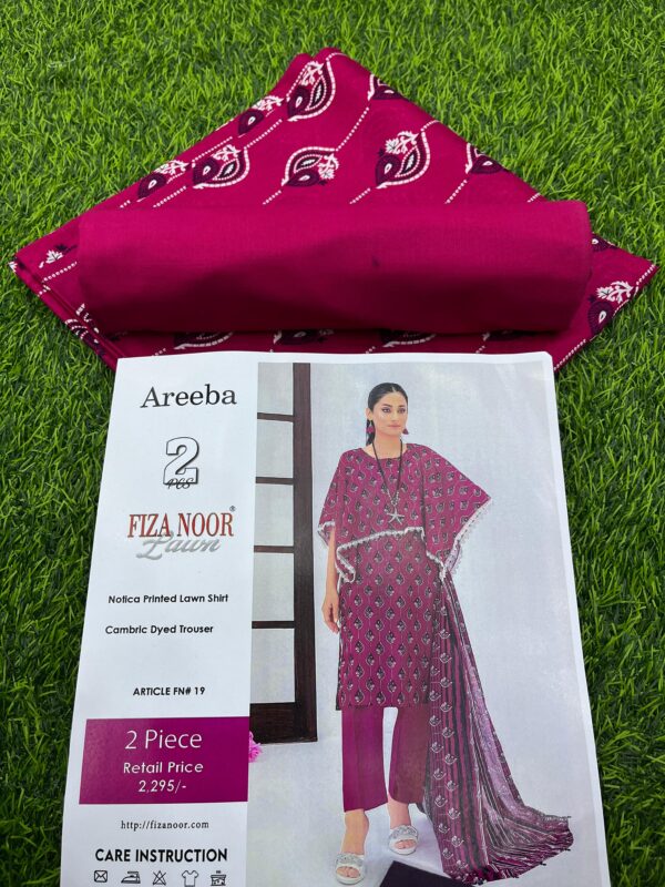 IMG-20250207-WA0037 Areeba by Fiza NOOR : Lawn 2PCS