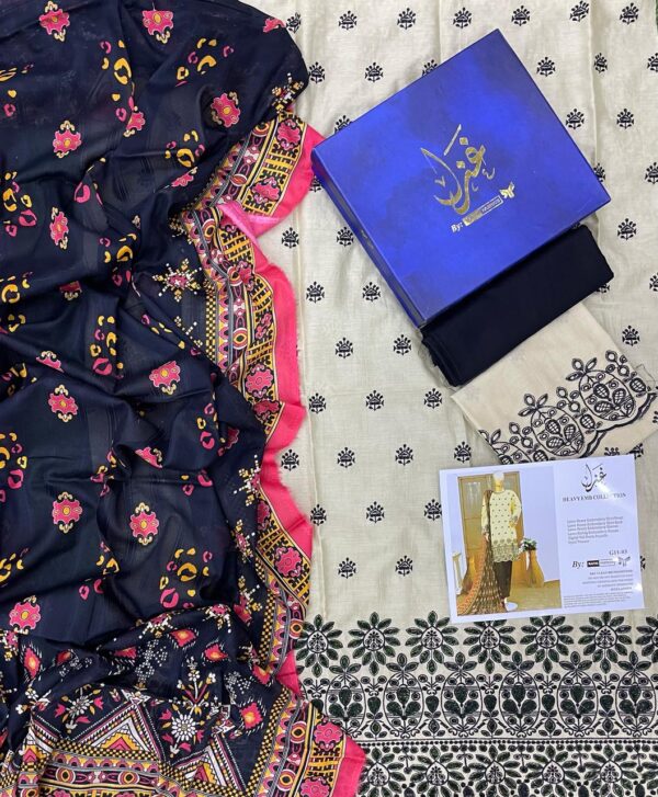 IMG-20250225-WA0009 Ghazal Lawn 3Pcs Vol-3 Ghazal Embroided Eid Collection