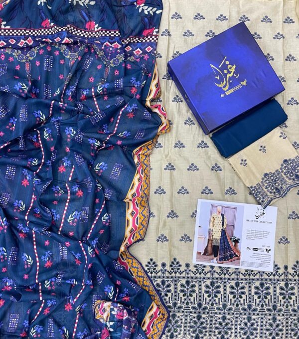 IMG-20250225-WA0010 Ghazal Lawn 3Pcs Vol-3 Ghazal Embroided Eid Collection