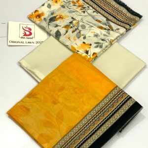 Bin Saeed Lawn 3Pcs Vol-4
