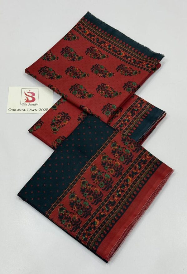 IMG-20250228-WA0047 Bin Saeed Lawn 3Pcs Vol-3