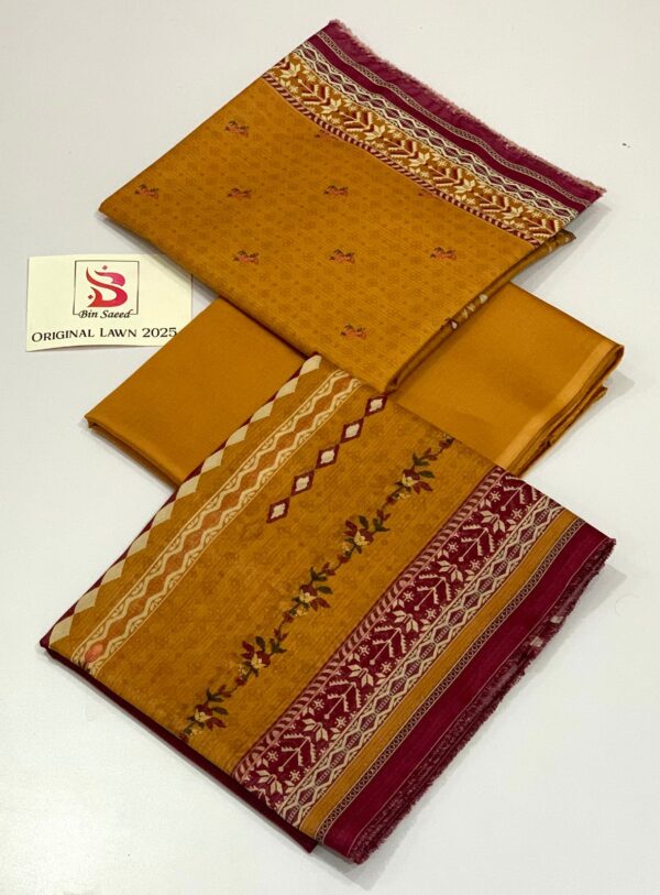 IMG-20250303-WA0001 Bin Saeed 💯 Original Printed 3pc Collection