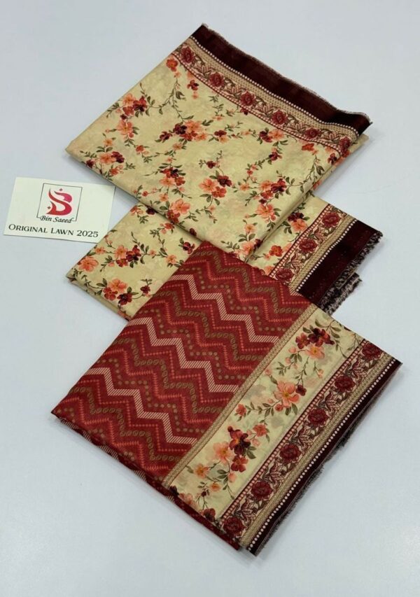 IMG-20250303-WA0011 Bin Saeed 💯 Original Printed 3pc Collection