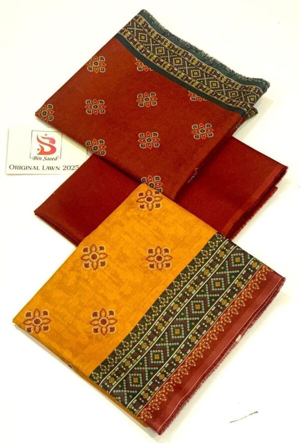 IMG-20250303-WA0018 Bin Saeed 💯 Original Printed 3pc Collection