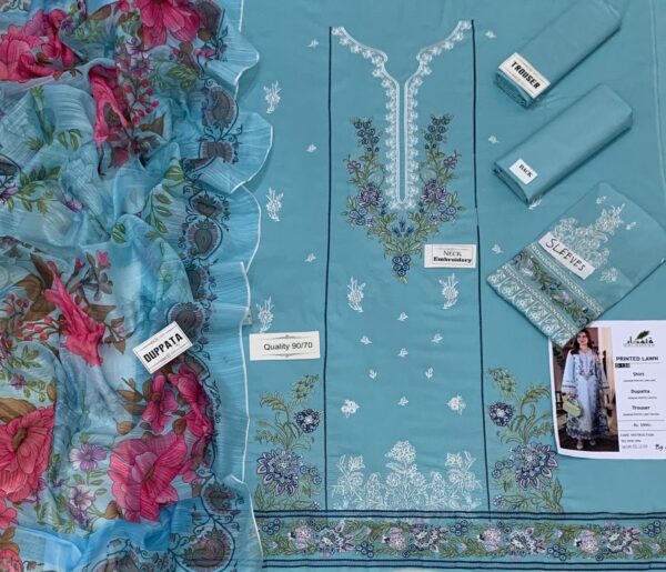 JADE 3Pcs Embroidered Airjet Lawn LN-1001