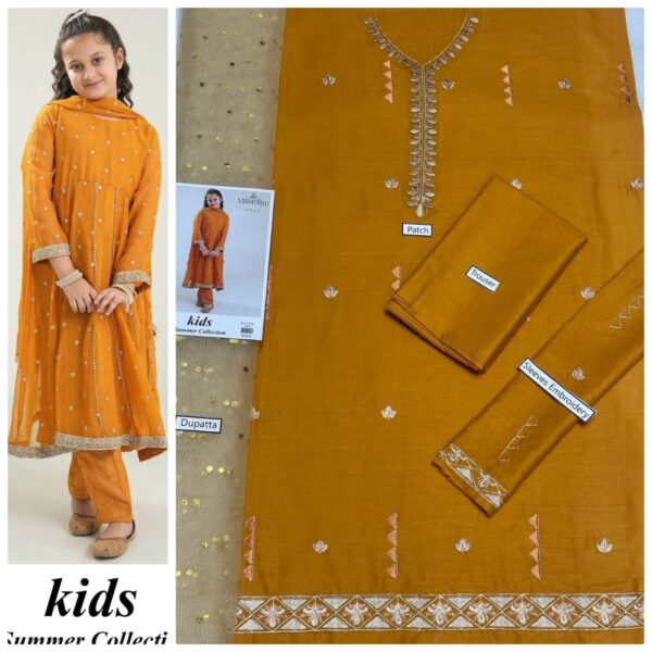 Maira B Kids 3-Pcs Embroidered Lawn Collection LN-1202 Maira B Kids 3-Pcs Embroidered Lawn Collection LN-1202