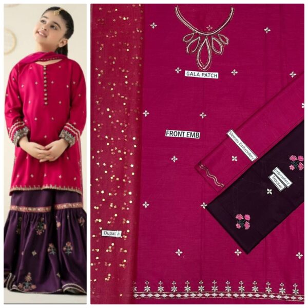 Maira B Kids 3-Pcs Embroidered Lawn Collection LN-1202 Maira B Kids 3-Pcs Embroidered Lawn Collection LN-1202