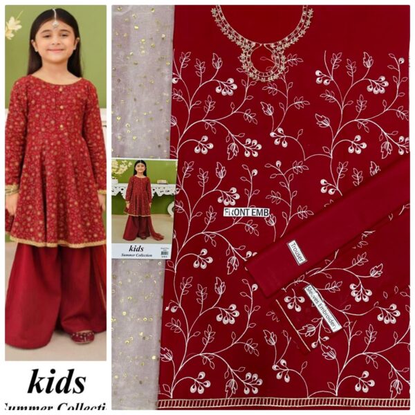 Maira B Kids 3-Pcs Embroidered Lawn Collection LN-1202 Maira B Kids 3-Pcs Embroidered Lawn Collection LN-1202