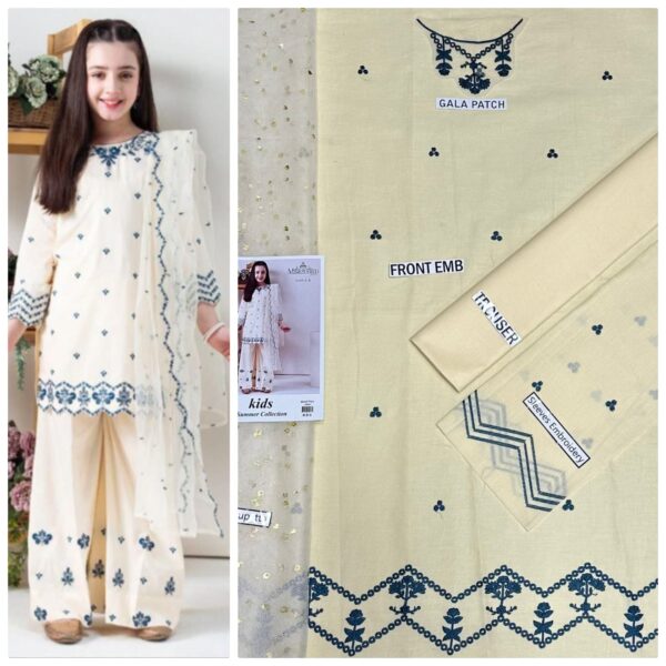 Maira B Kids 3-Pcs Embroidered Lawn Collection LN-1202 Maira B Kids 3-Pcs Embroidered Lawn Collection LN-1202