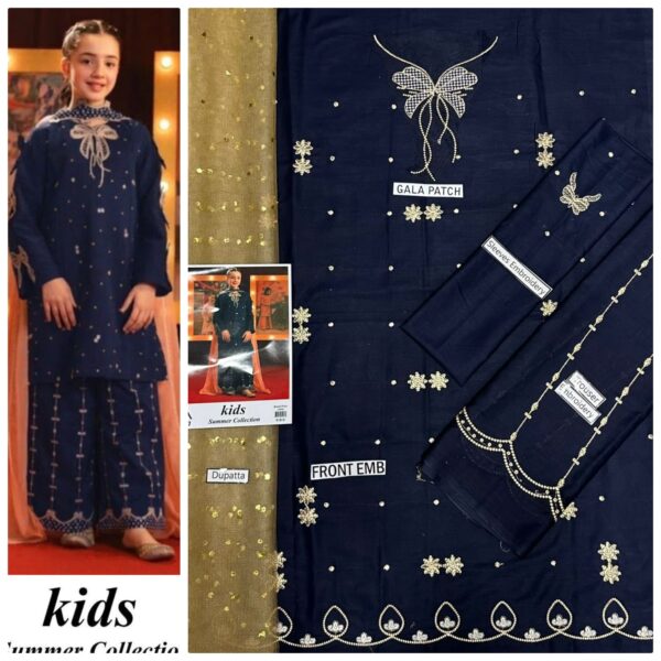 Maira B Kids 3-Pcs Embroidered Lawn Collection LN-1202 Maira B Kids 3-Pcs Embroidered Lawn Collection LN-1202