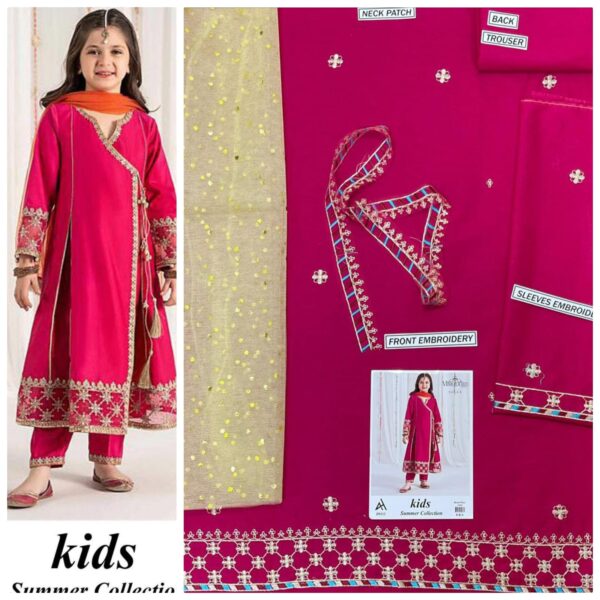 Maira B Kids 3-Pcs Embroidered Lawn Collection LN-1202 Maira B Kids 3-Pcs Embroidered Lawn Collection LN-1202