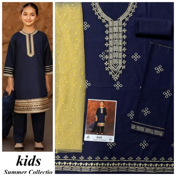 Maira B Kids 3-Pcs Embroidered Lawn Collection LN-1202 Maira B Kids 3-Pcs Embroidered Lawn Collection LN-1202