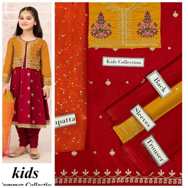 Maira B Kids 3-Pcs Embroidered Lawn Collection LN-1202 Maira B Kids 3-Pcs Embroidered Lawn Collection LN-1202