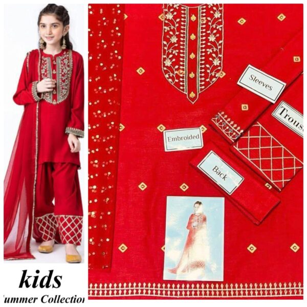 Maira B Kids 3-Pcs Embroidered Lawn Collection LN-1202 Maira B Kids 3-Pcs Embroidered Lawn Collection LN-1202
