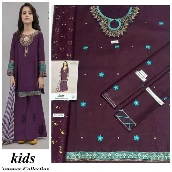 Maira B Kids 3-Pcs Embroidered Lawn Collection LN-1202 Maira B Kids 3-Pcs Embroidered Lawn Collection LN-1202