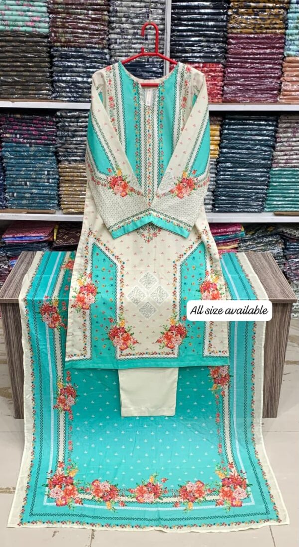Bin Saeed Stitched Printed Lawn Collection LN-1005 Bin Saeed Stitched Printed Lawn Collection LN-1005