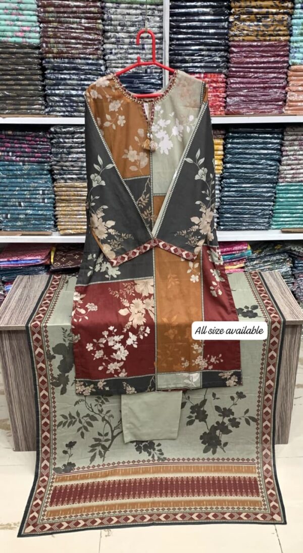 Bin Saeed Stitched Printed Lawn Collection LN-1005 Bin Saeed Stitched Printed Lawn Collection LN-1005