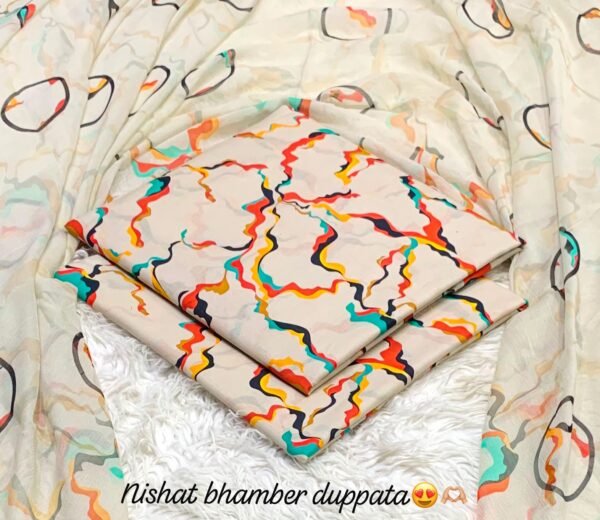 Nishat Premium Bhamber Dupatta 3-Pcs Lawn Collection LN-1011 Nishat Premium Bhamber Dupatta 3-Pcs Lawn Collection LN-1011