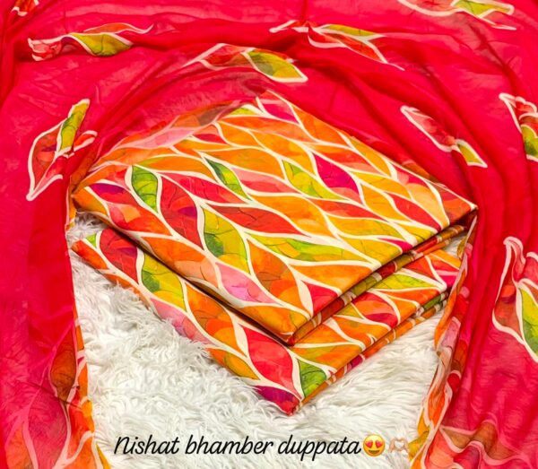 Nishat Premium Bhamber Dupatta 3-Pcs Lawn Collection LN-1011 Nishat Premium Bhamber Dupatta 3-Pcs Lawn Collection LN-1011