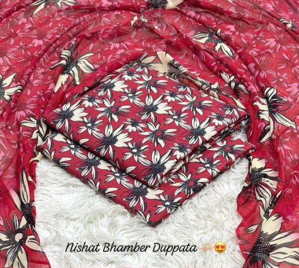 Nishat Premium Bhamber Dupatta 3-Pcs Lawn Collection LN-1011 Nishat Premium Bhamber Dupatta 3-Pcs Lawn Collection LN-1011