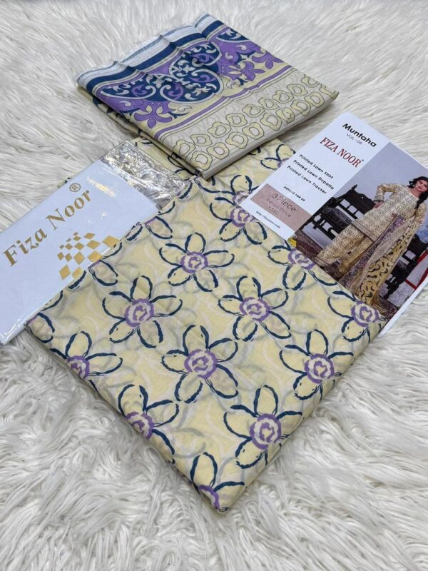 FIZANOOR Original Printed Lawn 3-Pcs Collection LN-1014