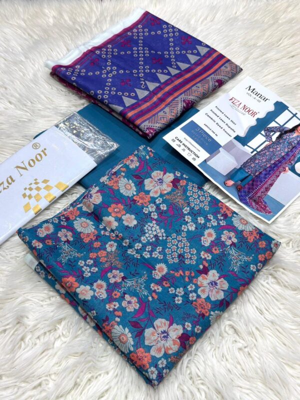 FIZANOOR Original Printed Lawn 3-Pcs Collection LN-1014