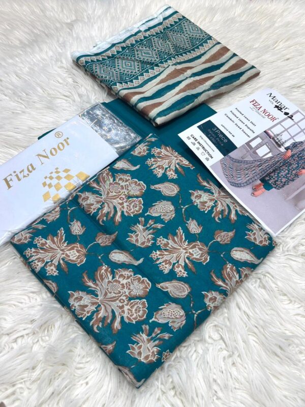 FIZANOOR Original Printed Lawn 3-Pcs Collection LN-1014