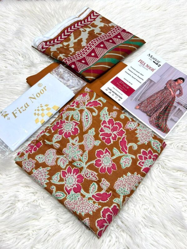 FIZANOOR Original Printed Lawn 3-Pcs Collection LN-1014