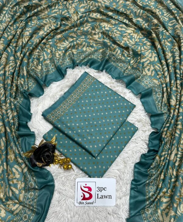 Bin Saeed Original Printed 3-Pcs Lawn Collection LN-1018 Bin Saeed Original Printed 3-Pcs Lawn Collection LN-1018