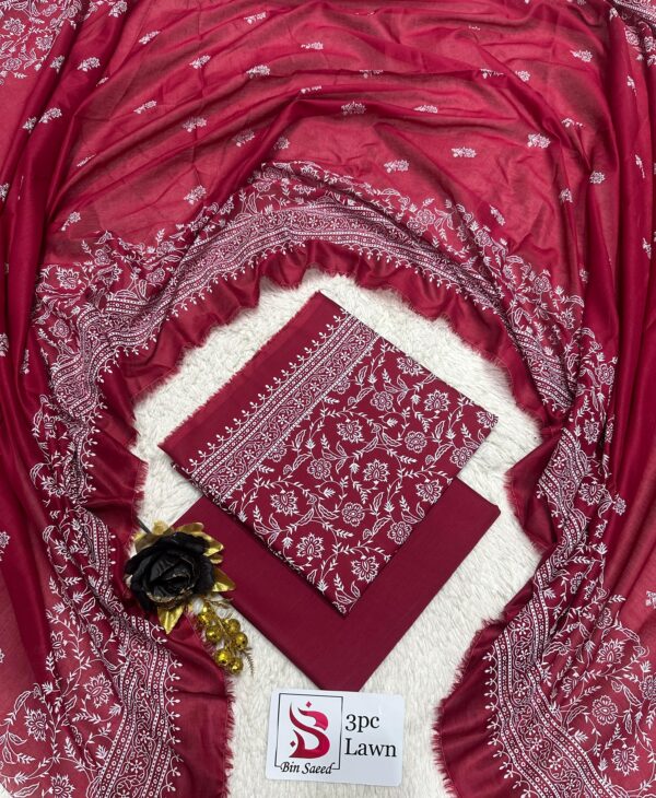 Bin Saeed Original Printed 3-Pcs Lawn Collection LN-1018 Bin Saeed Original Printed 3-Pcs Lawn Collection LN-1018
