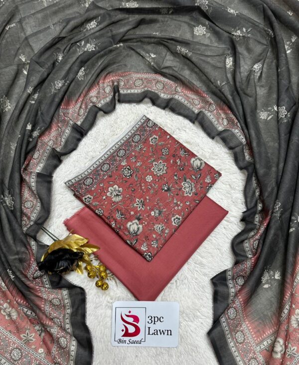 Bin Saeed Original Printed 3-Pcs Lawn Collection LN-1018 Bin Saeed Original Printed 3-Pcs Lawn Collection LN-1018