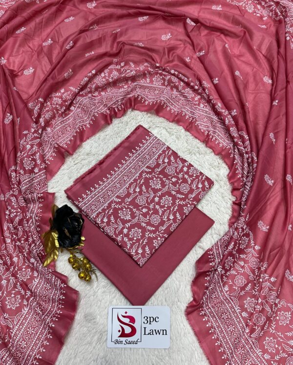 Bin Saeed Original Printed 3-Pcs Lawn Collection LN-1018 Bin Saeed Original Printed 3-Pcs Lawn Collection LN-1018