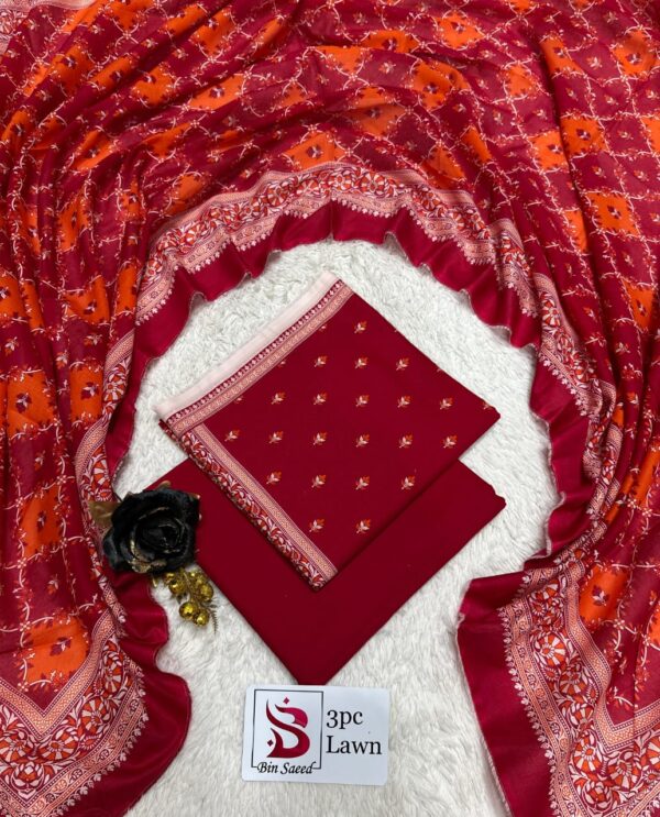 Bin Saeed Original Printed 3-Pcs Lawn Collection LN-1018 Bin Saeed Original Printed 3-Pcs Lawn Collection LN-1018