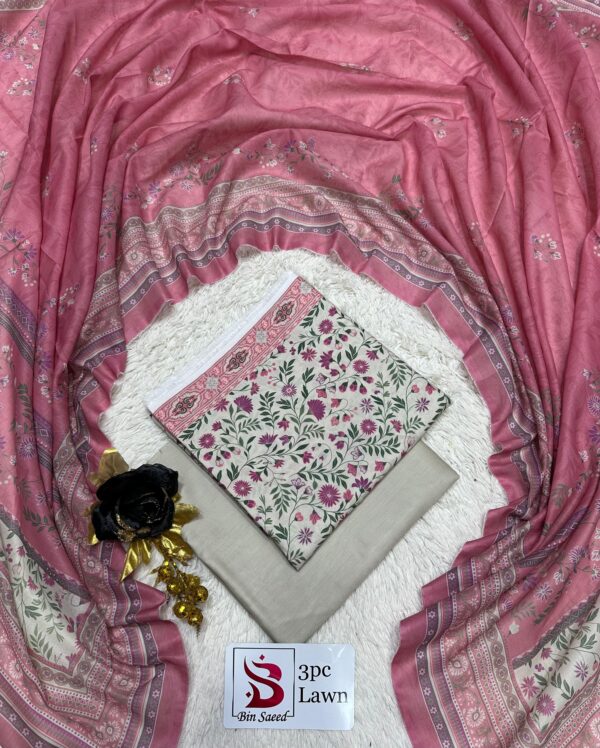 Bin Saeed Original Printed 3-Pcs Lawn Collection LN-1018 Bin Saeed Original Printed 3-Pcs Lawn Collection LN-1018