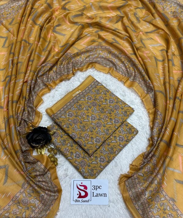 Bin Saeed Original Printed 3-Pcs Lawn Collection LN-1018 Bin Saeed Original Printed 3-Pcs Lawn Collection LN-1018