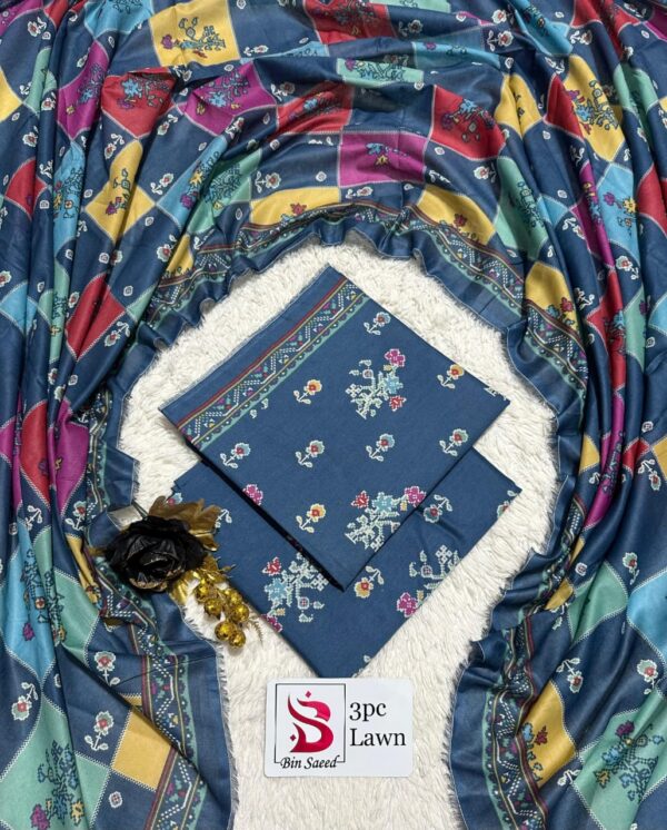 Bin Saeed Original Printed 3-Pcs Lawn Collection LN-1018 Bin Saeed Original Printed 3-Pcs Lawn Collection LN-1018