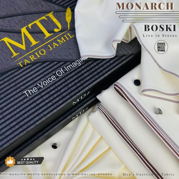 MTJ Monarch Boski Premium Unstitched Suit BK-3007
