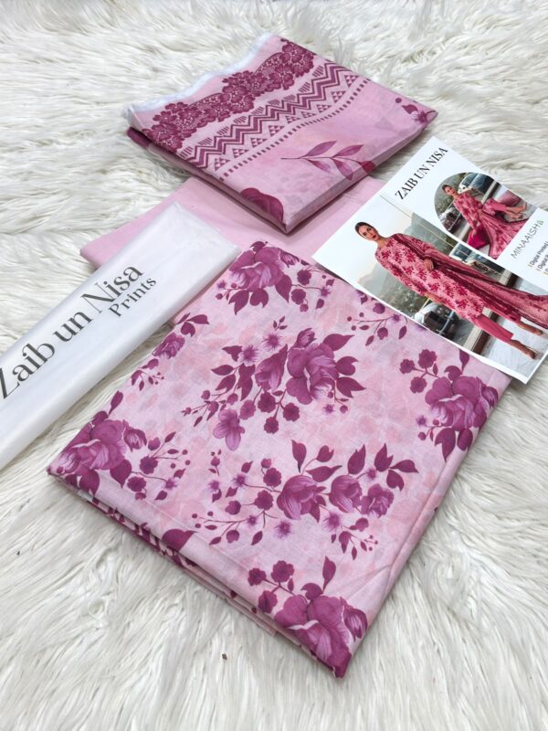 ZAIB UN NISA Printed Lawn 3-Pcs Collection