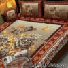 4-Piece 3D Panel Crystal Cotton Bedsheet Set